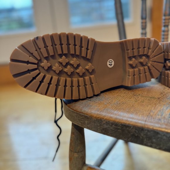 Harlow and Lloyd purple cosmos print combat boots - Picture 4 of 5